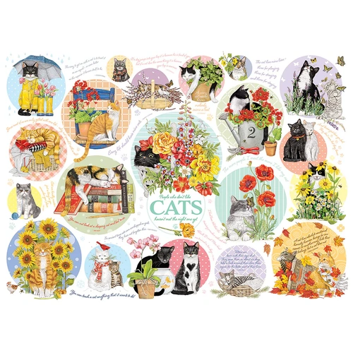 Cobble Hill - Cat Thoughts Puzzle 1000pc
