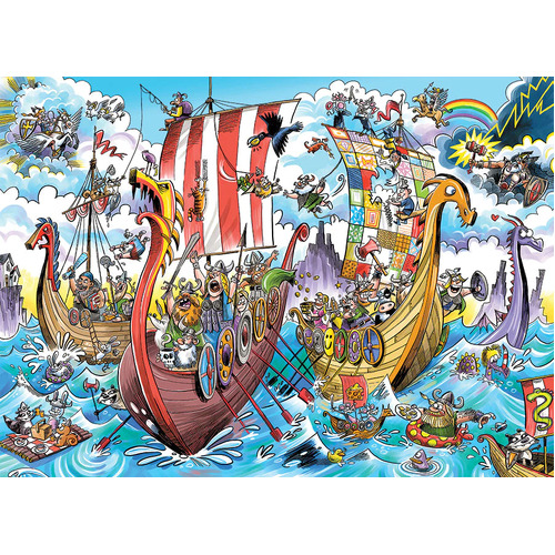 Cobble Hill - Doodletown Viking Voyage Puzzle 1000pc