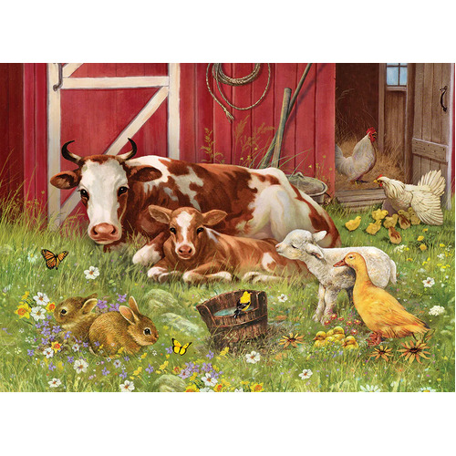 Cobble Hill - Barnyard Babies Family Puzzle 350pc