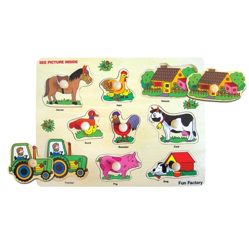 Fun Factory - Farm Peg Puzzle 9pc