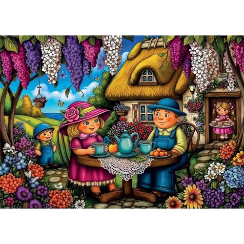 Delfy - Family Garden Joy Puzzle 1000pc