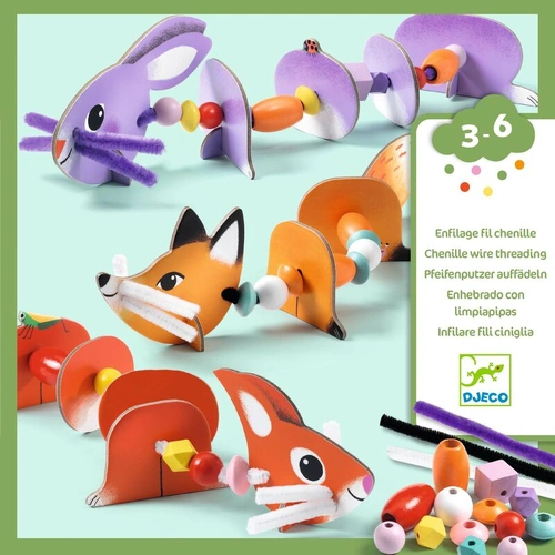 Djeco - Cute Animals Threading Kit