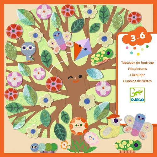 Djeco - Through the Seasons with Felt Collage Stickers