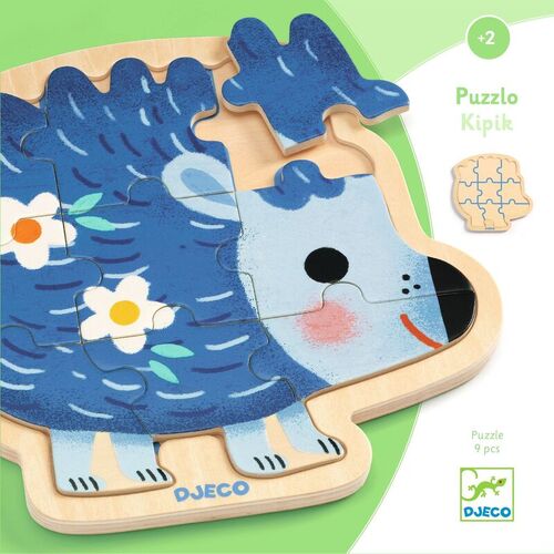Djeco - Hedgehog Wooden Puzzle 9pc