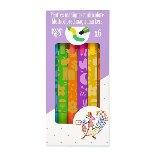 Djeco - Multicoloured Magic Markers (6 pack)