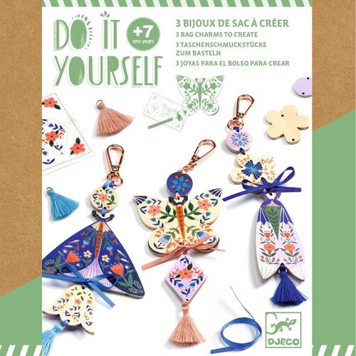 Djeco - Do It Yourself Butterflies Bag Charms (DAMAGED BOX)