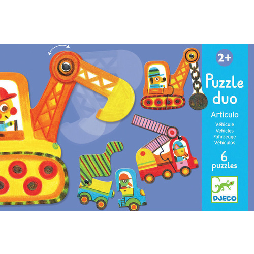 Djeco - Duo Puzzle Vehicles