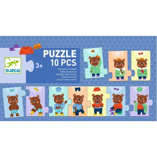 Djeco - Teddy Dresses Up Sequencing Puzzle
