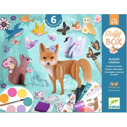 Djeco - Fluffy Animals Art & Craft Activity Box
