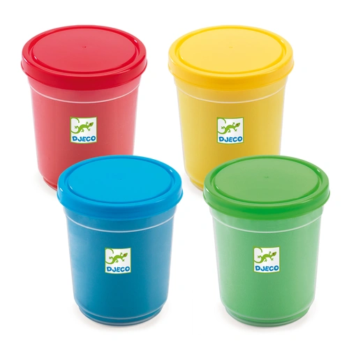 Djeco - Bright Modelling Dough (4 pots)