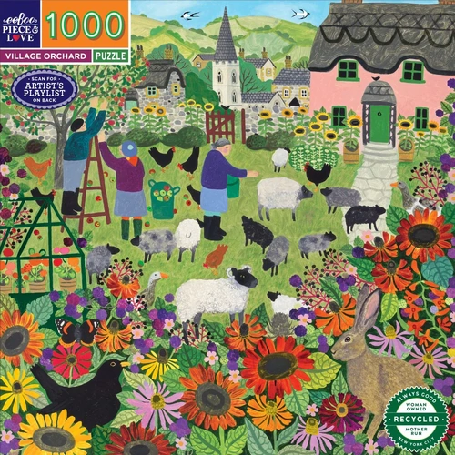eeBoo - Village Orchard Puzzle 1000pc