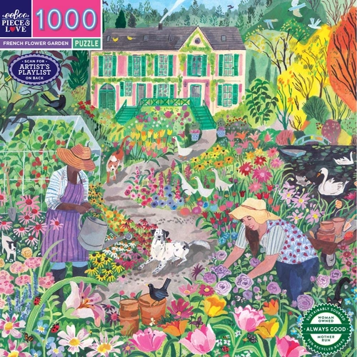 eeBoo - French Flower Garden Puzzle 1000pc