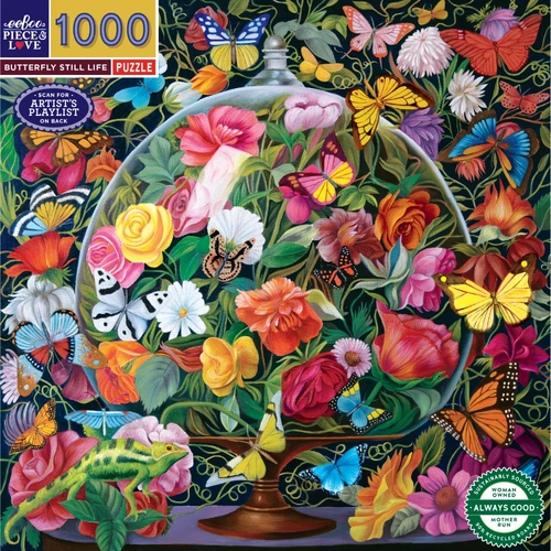 eeBoo - Butterfly Still Life Puzzle 1000pc