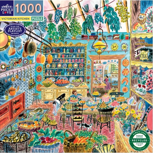 eeBoo - Victorian Kitchen Puzzle 1000pc