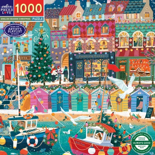 eeBoo - English Seaside Christmas Puzzle 1000pc