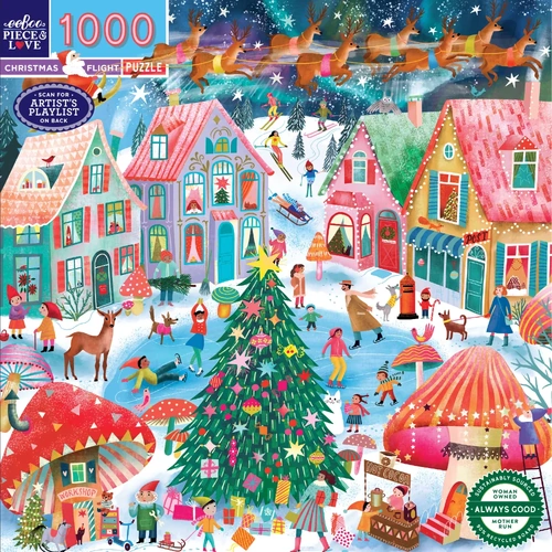 eeBoo - Christmas Flight Puzzle 1000pc