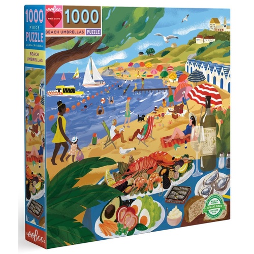 eeBoo - Beach Umbrellas Puzzle 1000pc