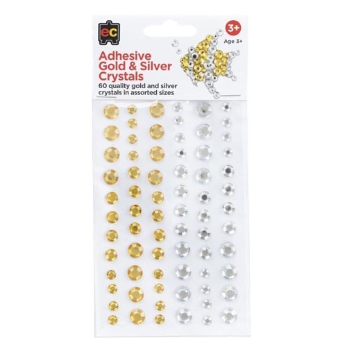 EC - Adhesive Gold and Silver Crystals (set of 60)