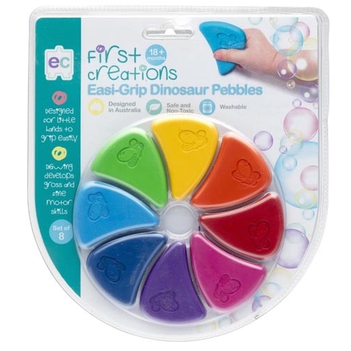 First Creations - Easi-Grip Crayons – Dinosaur Pebbles