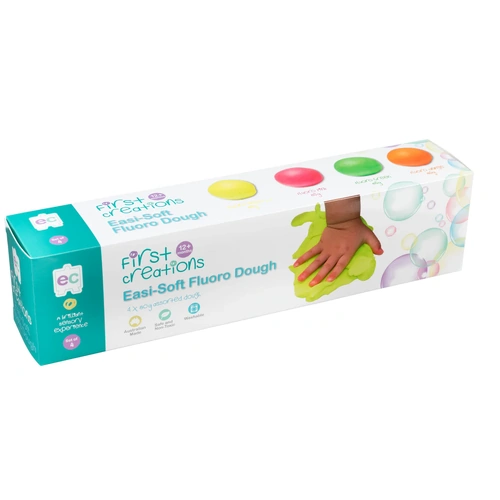 First Creations - Easi-Soft Fluoro Dough (set of 4)