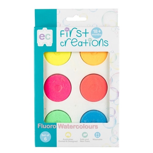 First Creations - Fluoro Watercolours (set of 6)