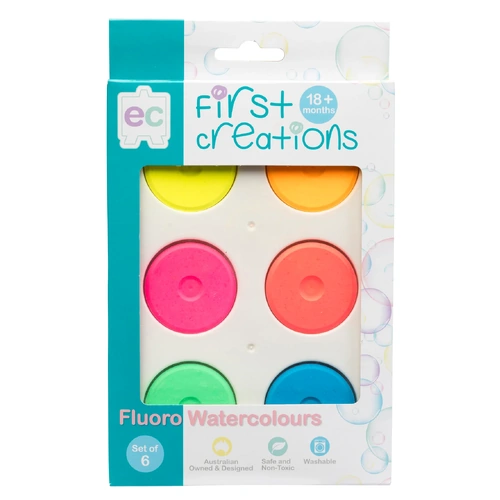 First Creations - Fluoro Watercolours (set of 6)