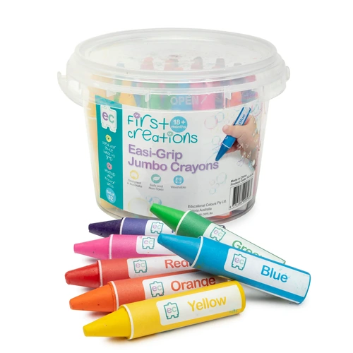 First Creations - Easi-Grip Jumbo Crayons (tub of 32)