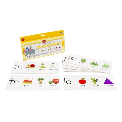 Learning Can Be Fun - Blending Consonants Giant Flash Cards