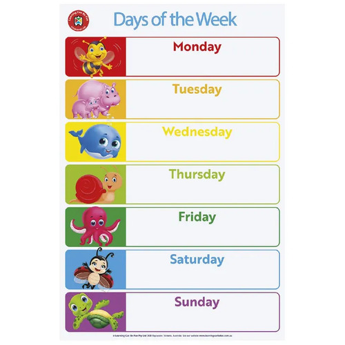 Learning Can Be Fun - Days of the Week & Months of the Year Poster