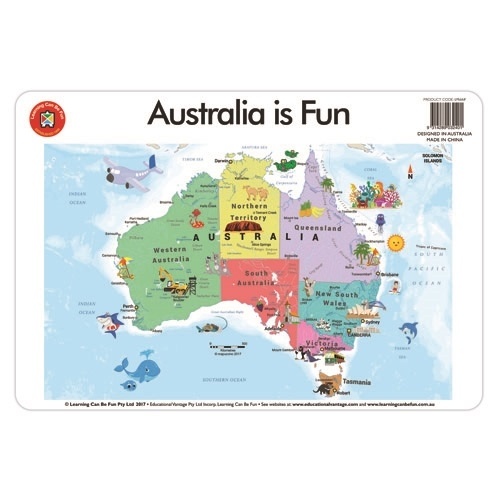 Learning Can Be Fun - Australia Is Fun Placemat (PEN MARKS ON PRODUCT)