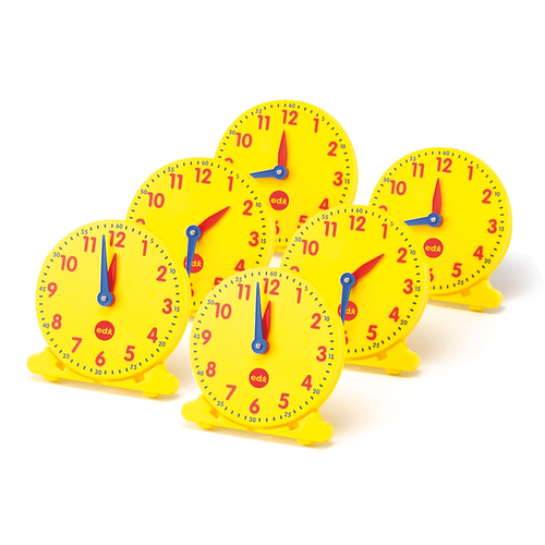 EDX - Teach Me Time Student Clocks (set of 6)