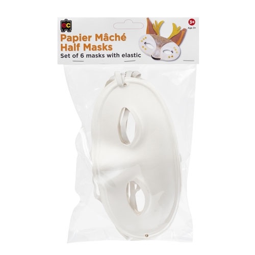 EC - Paper Mache Mask Half (6 Pack)