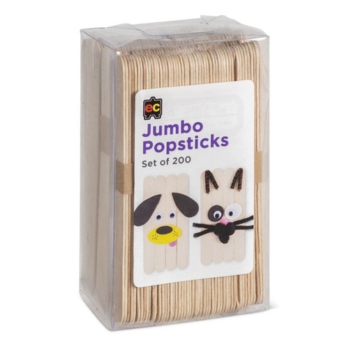 EC - Jumbo Popsticks Natural (200 pack)