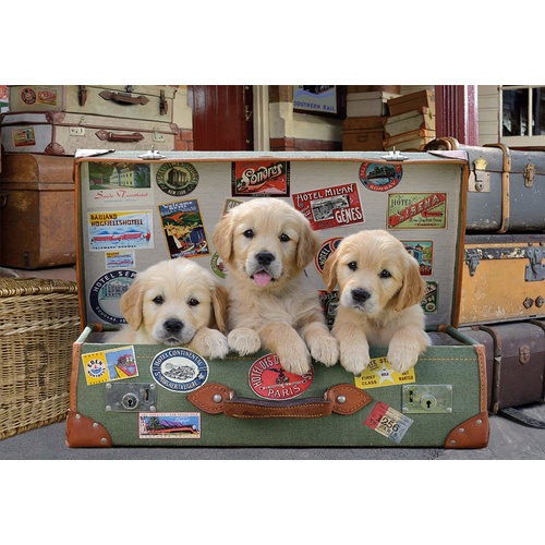 Educa - Puppies in the Luggage Puzzle 500pc