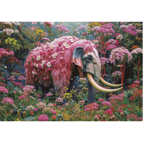 Educa - Floral Elephant Large Piece Puzzle 500pc