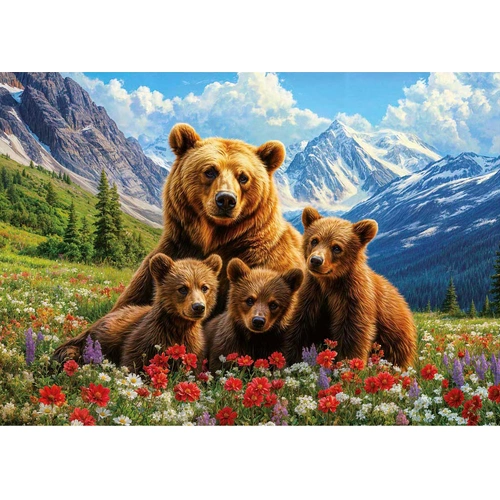 Educa - Grizzly Bears In Canada Puzzle 1000pc