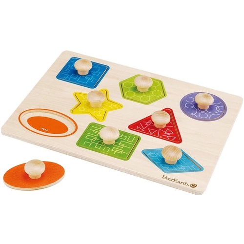 Everearth - Shape Knob Puzzle 8pc
