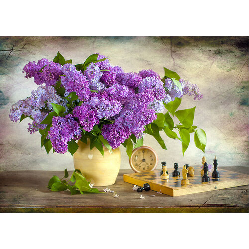 Enjoy - Lilac and Chess Puzzle 1000pc