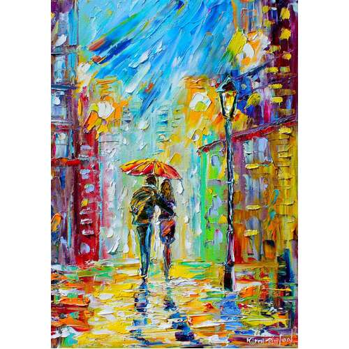 Enjoy - Rainy Romance in the City Puzzle 1000pc
