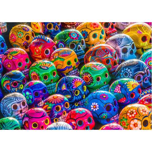 Enjoy - Colourful Skulls Puzzle 1000pc