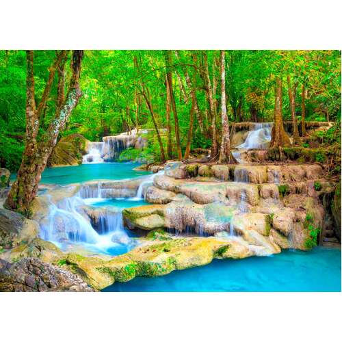 Enjoy - Turquoise Waterfall, Thailand Puzzle 1000pc