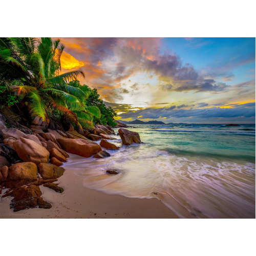 Enjoy - Seychelles Beach at Sunset Puzzle 1000pc