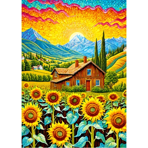 Enjoy - Sunflower House Puzzle 1000pc