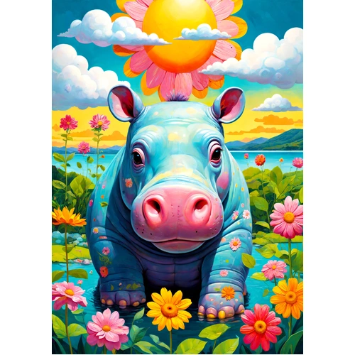 Enjoy - Sunny Hippo Puzzle 1000pc