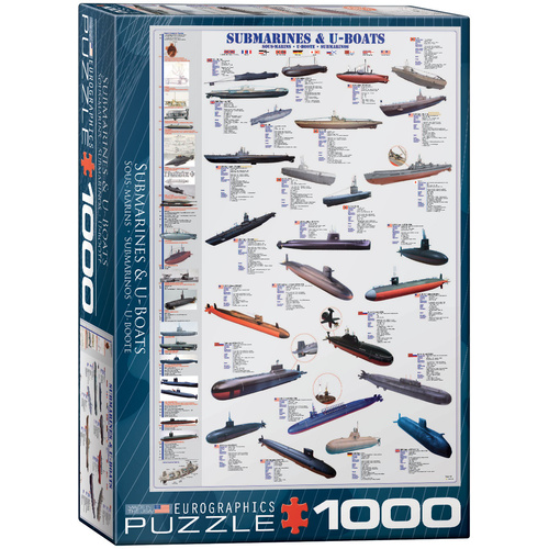 Eurographics - Submarines & U-Boats Puzzle 1000pc (DAMAGED BOX)