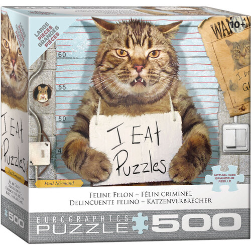 Eurographics - Feline Felon Large Piece Puzzle 500pc