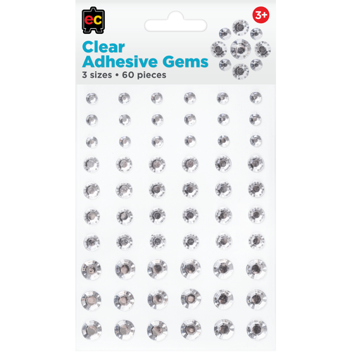 EC - Clear Adhesive Gems 60pc