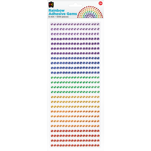 EC - Rainbow Adhesive Gems 1344pc