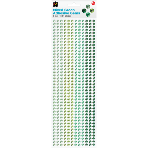 EC - Mixed Adhesive Gems Green 504pc