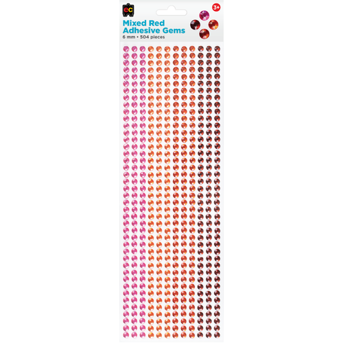 EC - Mixed Adhesive Gems Red 504pc